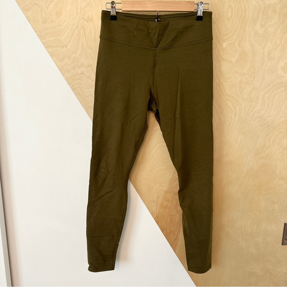 Pact organic cotton green leggings, size M